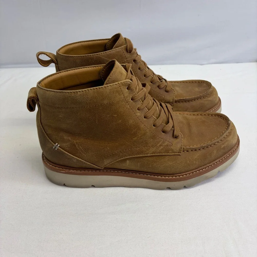 Label Moc Toe Boots Mens Size 11 Brown Leather Vibram Sole Workwear Gorpcore